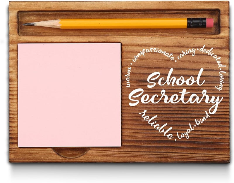 akeke School Secretary Gifts, Appreciation Thank You Gifts for School Secretary, Office Assistant, Staff Worker, Desk Self-Stick Note Pad Holders GSH9 - Image 1